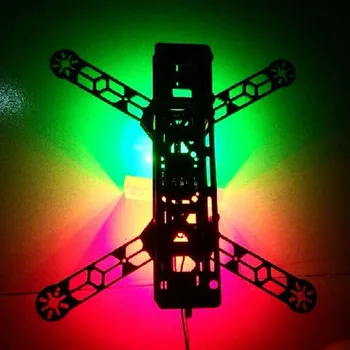 Hobbypower RGB 5050 LED Pásy 7 Farieb 5V w/ DIP Prepínač pre QAV250 F450 Quadcopter (balenie 4 ks)