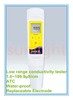 Low-rozsah Vodivosti Tester je vhodný pre Čisté alebo Destilovanej Vody 1.0~199.9 uS/cm
