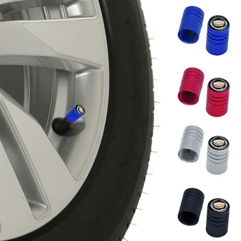 4 kusy NOVÉ strieborné koleso automobilu pneumatiky ventily pneumatík Vzduchu zástrčky puzdro Pre Cadillac auto Príslušenstvo Auto TOVAR Auta styling