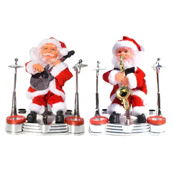 Vianočné Santa Claus Bábiky Elektrické Saxofón Hudby Santa Figúrka Hračka pre Deti Vianočný Darček