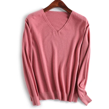 BARESKIY 2019 nové tvaru pulóver vlna dlho puzdre tričko tenký sveter ženy voľné farbou dlhým rukávom zrastov klesnutie tričko