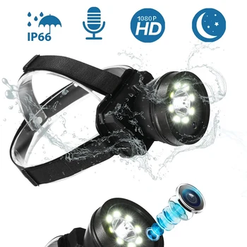 1080P Nastaviteľné Jasné vedúci svetlo lampy Blesk Fotoaparátu, IPX4 Nepremokavé Nočné Videnie Cam
