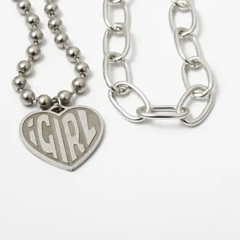Ženský Symbol Dievčatá V Pohodě Rozdrviť Loptu Reťazca Vrstva Choker Diabol Dievča Srdce Prívesok Náhrdelník Ženy Gotický Streetwear Šperky