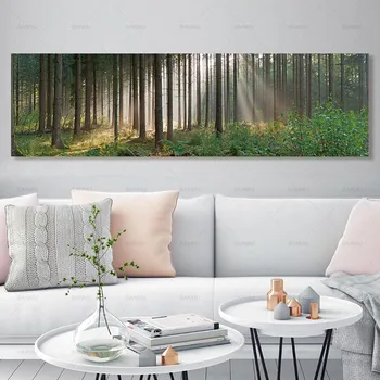 Stenu obrázky a plagáty obrázok na stenu umelecké Maľovanie na plátno, maľovanie landcape art print stromy, dekorácie pre obývacia izba č rám