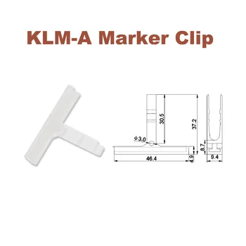 5 ks KLM-Značka Návesť Klip Transparentné Značka Držiteľa E/UK Din lištu Skrutku Svorky Blok Vodič Morsettiera Príslušenstvo