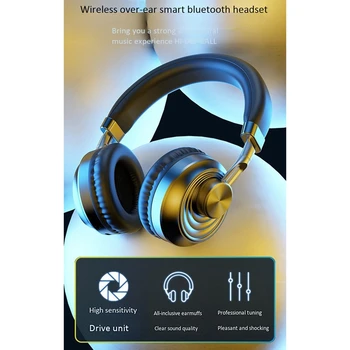 Bluetooth Slúchadlá s Hlboké Basy Bezdrôtové Slúchadlá, Pohodlné Bielkoviny, mušle slúchadiel, 5 Hodín Prehrávania pre Cestovanie/Práca