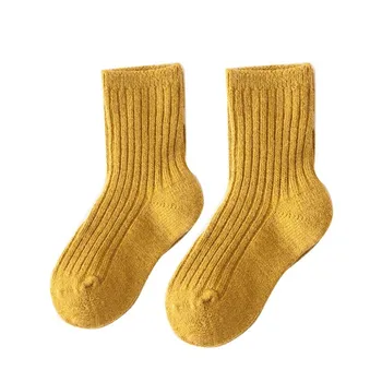 12pc=6pairs/veľa Zimné Deti Hrubé Teplé Bavlnené Ponožky Baby Ponožky 2-8 Y Dievčatá Chlapci Pevné Ponožky,oblek pre 2--10years