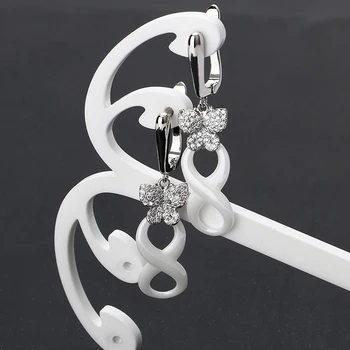 Nový Dizajn, Nádherné Modely Keramických Šťastné Číslo 8 Náušnice Bling Crystal Motýľ Drop Náušnice Pre Ženy Módne Šperky Darček