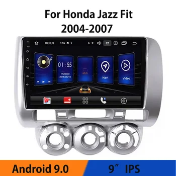 Android 9.0 autorádia GPS Navigácia Pre Honda Jazz Fit 2004 2005 2006 2007 Pravej Strane Jednotky 2G+32 G Autoradio Zrkadlo Odkaz USD BT