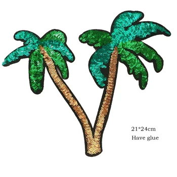Výšivky kaktusy Kokosové palmy Spamätáva Patch Odznaky Odevné Doplnky, Veľkoobchod Škvrny Žehlička na Škvrny na Oblečení