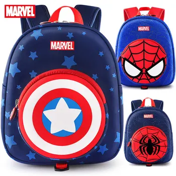 Disney Batoh Marvel Spider-Man, Baby, Školské tašky Kapitán Amerika Chlapec 1-3 Rokov Anti-stratil Cartoon Detí Malým Batoh