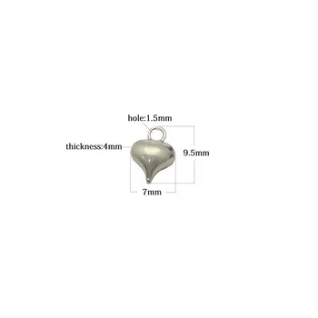 Beadsnice 925 sterling silver Srdce Prívesok Balls Charms Náhrdelník Konektor Šperky Čo Zistenia ID37435/37439