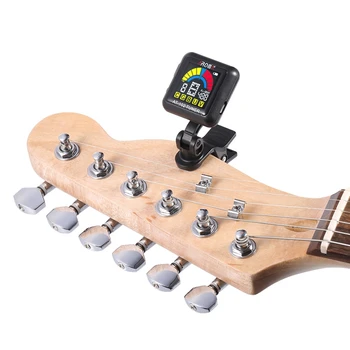 Aróma Na-102 Nabíjateľná Clip-On Guitar Tuner Farebný Displej S Vstavanú Batériu, Usb Kábel Pre Chromatické Gitary, Basy Drumbľa(Bl