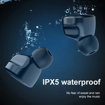 TWS 5.0 Bluetooth Bezdrôtové Slúchadlá IPX5 Nepremokavé Nosie Zrušiť Stereoe Športové Micophone Headest Mini 300mAh Plnenie Box