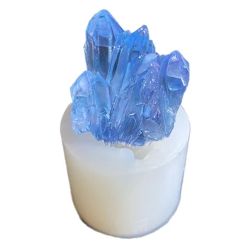 Simulácia Pôvodnej Kamennej Crystal Klastra Epoxidové Živice Formy DIY Silikónové Formy