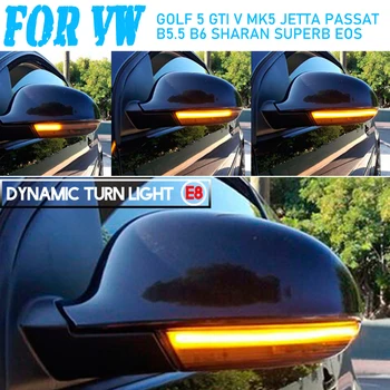 Dynamické LED Blinker Indikátor Zrkadlo Zase Svetlo Opakovač Signálu Pre VW Golf 5 GT Jetta MK5 Passat B5.5 B6 Sharan Vynikajúci EOS