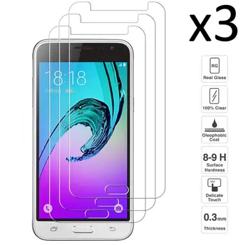 Samsung Galaxy J3 2016 Set 3 kusov tvrdeného skla screen protector, anti-scratch ultra tenké jednoduchá inštalácia