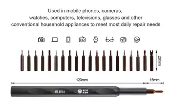 NAJLEPŠÍCH 25 v 1 Skrutkovač Nastaviť Presnosť Magnetický Skrutkovač Bitov pre iPhone Samsung xiao Telefón, Tablet Sledovať Opravu Nástroje Súpravy