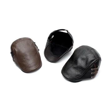 Osobné Piercing popruh, Vonkajšie klobúk Módne Ročníka vysokej kvality jednoduché Čiernu šiltovku Nový trend kožené pánske čiapky