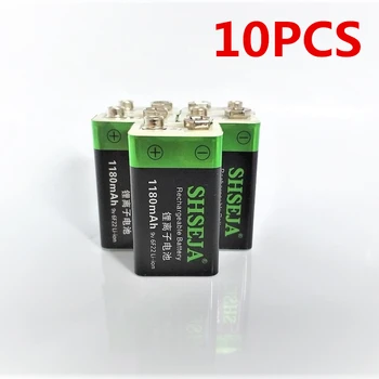 10pcs/veľa 1180mAh 9V lítium-iónová batéria 6F22 USB nabíjateľné batérie prístrojové vybavenie hračka nabíjateľná batéria doprava zadarmo