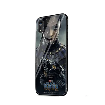 Black panther Tvrdeného Skla telefón puzdro Pre iPhone 12 mini 12 11 Pro Max SE 2020 6 6 7 8 Plus X XS XR Max 5 5s SE Kryt