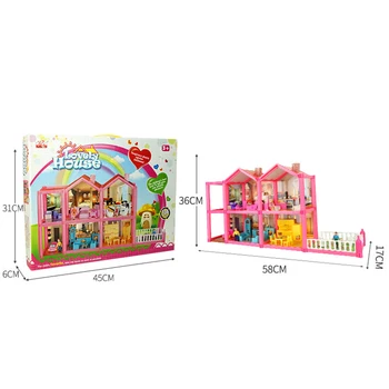 DIY Rodiny Doll House Hračka domček pre bábiky Príslušenstvo S Miniatúrne Nábytok Garáž Hračky Pre Dievča Dary