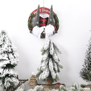 Vianočné Ozdoby Garland Prívesok Lesa Starý Muž, Ratanový Prívesok Vhodný pre Dvere, Okná Vianočný Stromček Visí Dekor