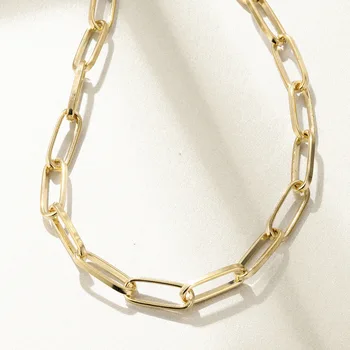 Módne Trendy Spojené Reťazec Náhrdelníky Zlatá Farba Kruhu Choker Náhrdelníky pre Ženy, Ženské Minimalistický Náhrdelník Vintage Šperky