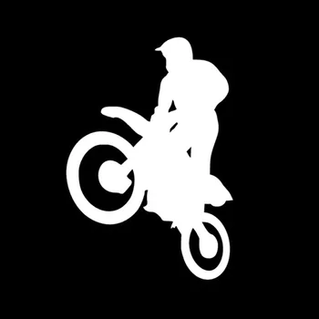 Auto Nálepky Freestyle Off-road Motocykle Cartoon Športové Auto Telo Kotúča, Vodotesný Kryt proti Poškriabaniu Čierna/biela, 16 cm*11 cm