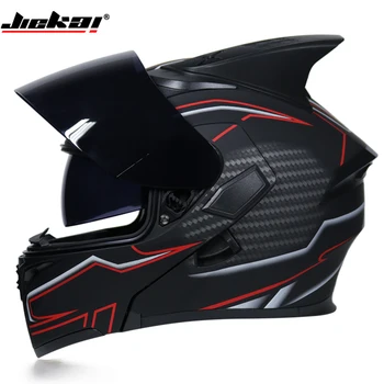 Nové Jiekai typická motocyklové prilby, sa pohybujú dual objektívom, teplé motocyklové prilby, vetru, piesok, prach, prilba