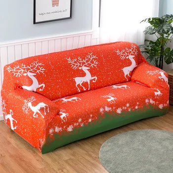 Vianočné Elk Vytlačené Úsek Gauč Kryt Gauči Slipcover Nábytok Kryt Elastické Domov Gauč Prípade, Vianočné Dekorácie pre Domov