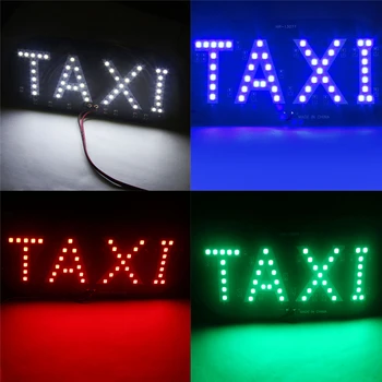 4 Farebné Taxi Kabíny Čelné sklo čelné Sklo Znamenie Biele LED Taxi Svetlo, Žiarovka