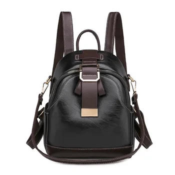 2020 Nové Žien batoh taška cez rameno ženy messenger PU kožené Cestovné Tašky batohy mochila vintage College school bag black