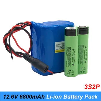 Batéria 18650 batériu 12,6 v 6800mah, aby ncr18650b 18650 3400mah nabíjačku pre GPS Auto Kamera pre Turmera jun29