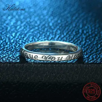 KALETINE 925 Sterling Silver Krúžky Milujem ťa Viac Písmom Lásky, Svadobné Ženy Prst Prstene, Strieborné Šperky, Módne 2018 KLTR080