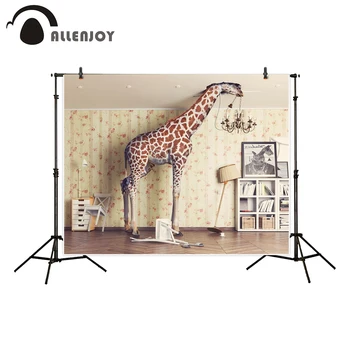 Allenjoy pozadie pre photo studio magické izba žirafa dieťa fotografie pozadie novorodenca photobooth professional