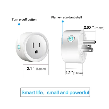16A Bezdrôtový WiFi Smart Diaľkové Ovládanie Časovač Prepínač Power Socket NÁS Plug Zásuvky Smart Plug Pre Amazon Alexa/pre Asistent Google