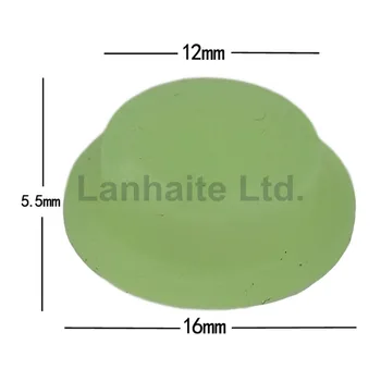 12 mm(D) x 5.5 mm(H) Svetielka v tme Silikónové Tailcaps - Zelená Žiarivkové Svetlo (10 ks)