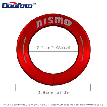 Doofoto Štart Motora Tlačidlo Krúžky Interiéru Ornament Červená Čierna Strieborná Hliník Auto Nálepky Prípade Nissan Nismo Auto Styling 2019