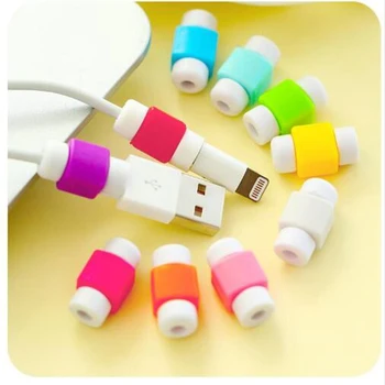 100ks/veľa USB Dátový Kábel, Slúchadlá Chránič Farebné Slúchadlá Kryt Pre Apple iPhone 4 5 5 6 6 Plus Pre Samsung, HTC