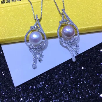 YIKALAISI 925 sterling silver šperky pre ženy prírodné 9-10 mm sladkovodné perly choker príveskom 2018 nové módne Veľkoobchod