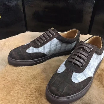 Shenzhen dae krokodílie topánky muž rada obuv muži topánky nový trend Mužov topánky Grind arenaceous krokodílej kože topánky