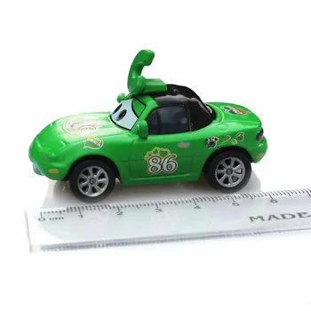 Disney Pixar Cars 2. 3 Č. 86 Kuriatko Hicks fanúšikov Kovové Diecast zliatiny Toy model Auta, pre deti darček 1:55 Voľné Zbrusu Nový Skladom