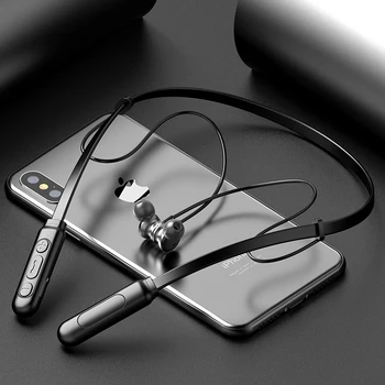 Q9 Krku Bezdrôtové Slúchadlá Bluetooth 5.0 Nepremokavé 9D Stereo Headset Závesné Kovové Magnetické Športové Slúchadlá S Mikrofónom