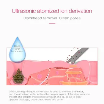 Ultrazvukové Kože Tváre Práčky Krása Tváre, Čistenie Zdvíhacie Hydratačné Vibrácií Blackhead Odstránenie Exfoliačný Pórov Cleaner